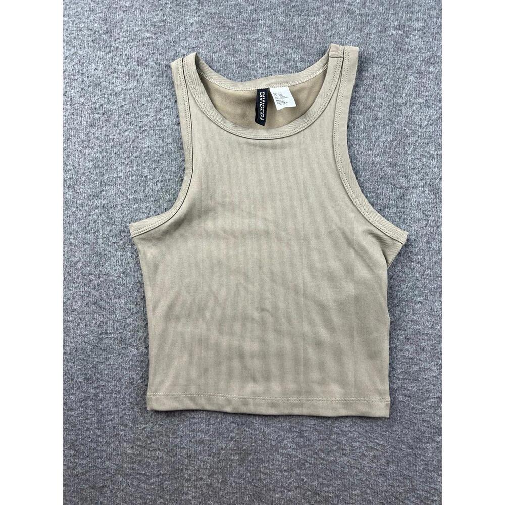 Divided Womens Beige Ribbed Tank Top Size XXS‎